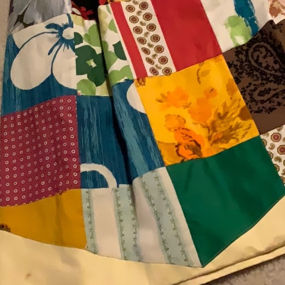 60s - 70s VINTAGE Patchwork A-Line Skirt Adorable! - Picture 8 of 8